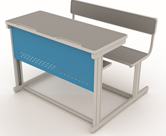 Desk: dual desk-edge moulded