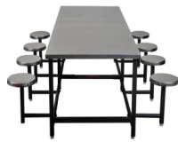 Dining Table with Stools: Powder Coated Frame with SS Top DT - PCSS