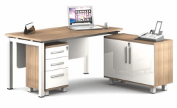 Workstation: Office Table : Metal Frame Wooden Top OT-MSWT